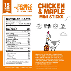 The New Primal Snack Mates stick close-up showing texture and maple.