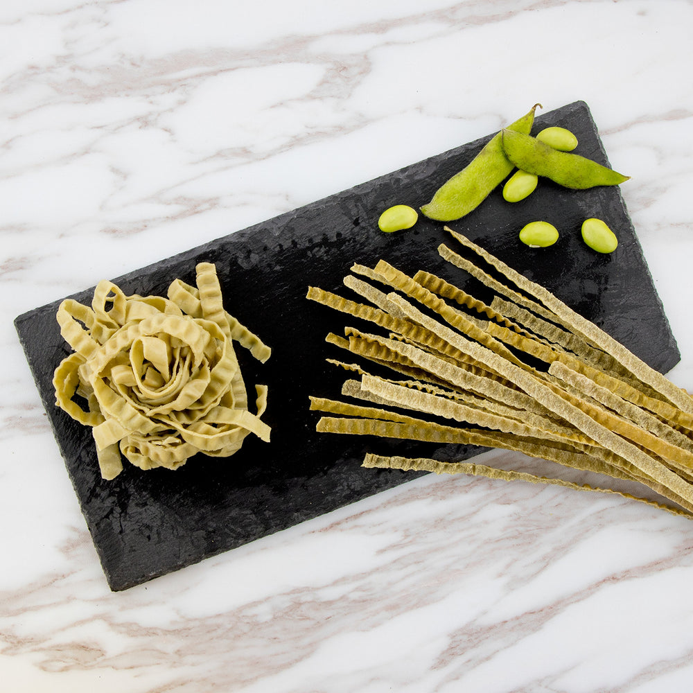 Served with sauce and vegetables, The Only Bean noodles showcase gluten-free versatility.
