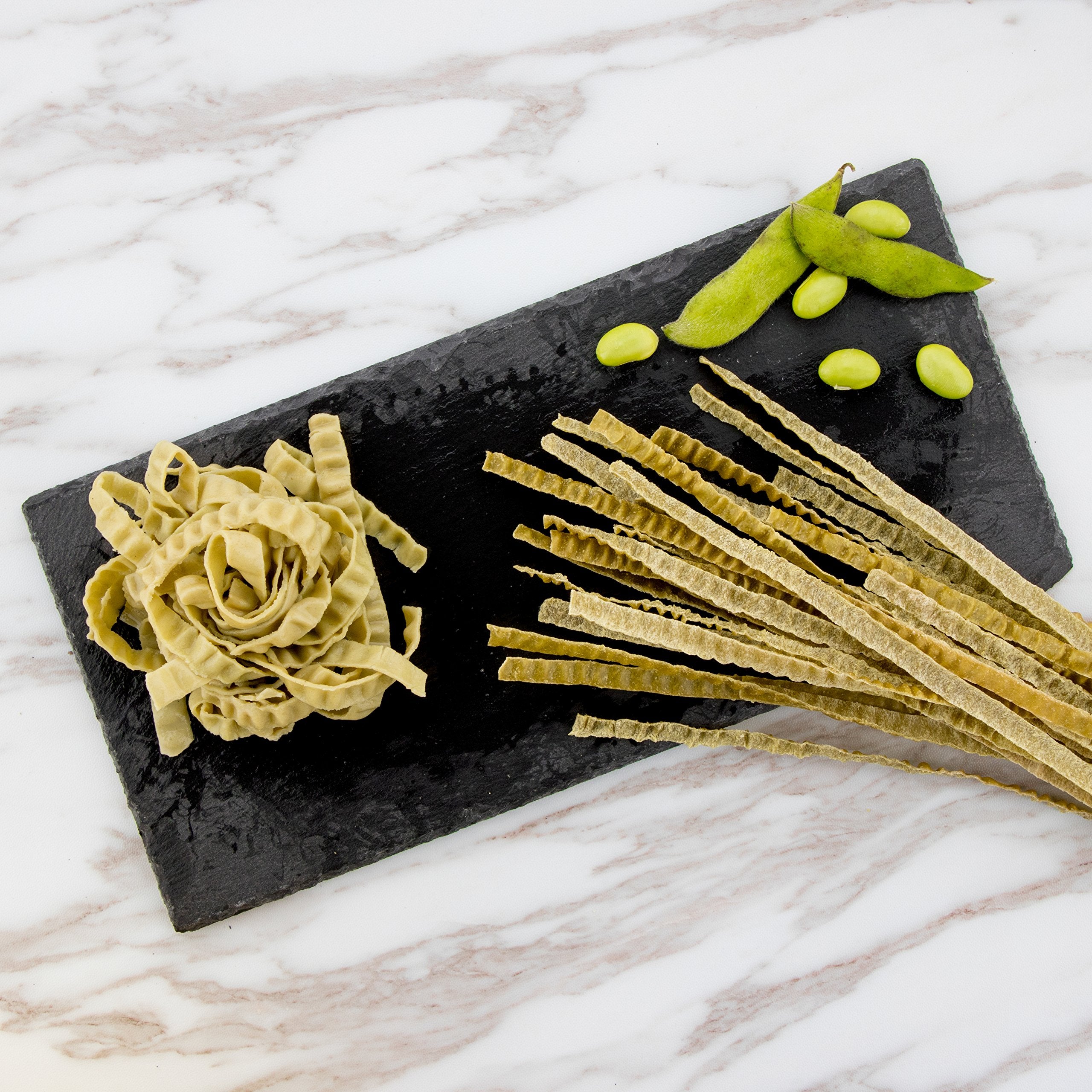 The Only Bean serving idea with tomato sauce on fettuccine