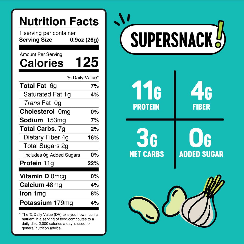 Close-up of The Only Bean Ranch edamame bag, highlighting crispy texture for a satisfying protein snack.
