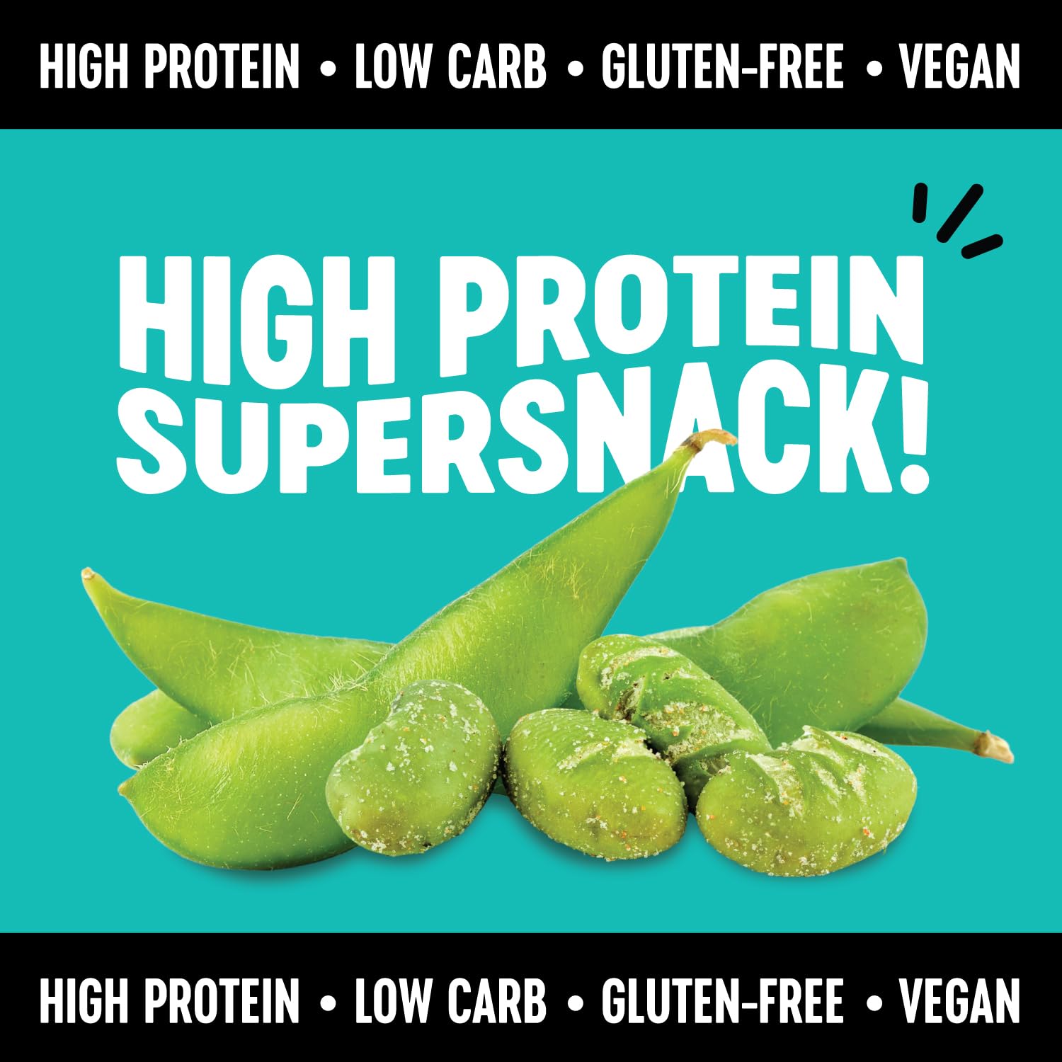 Trail mix alternative: The Only Bean Ranch edamame in backpack, easy portion control.