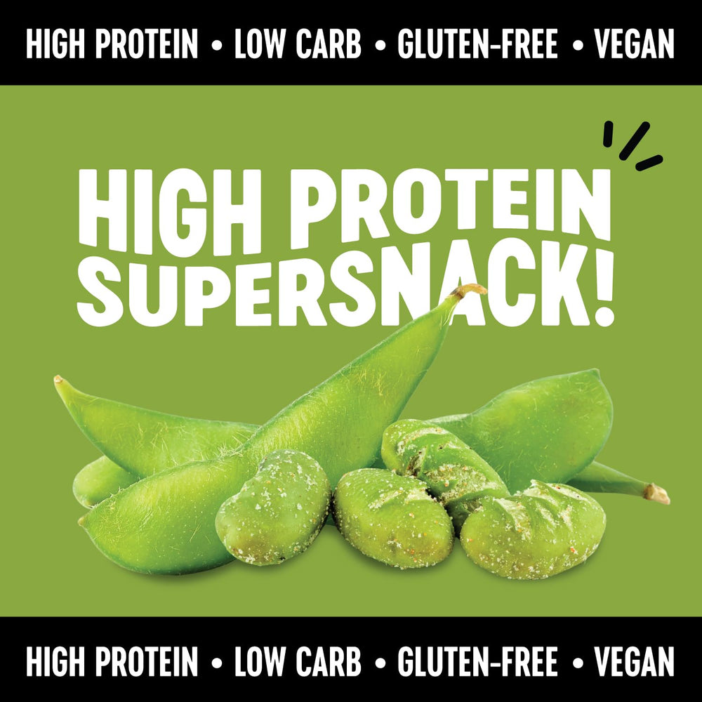 The Only Bean high-protein edamame snack—11g protein per serving for active days.