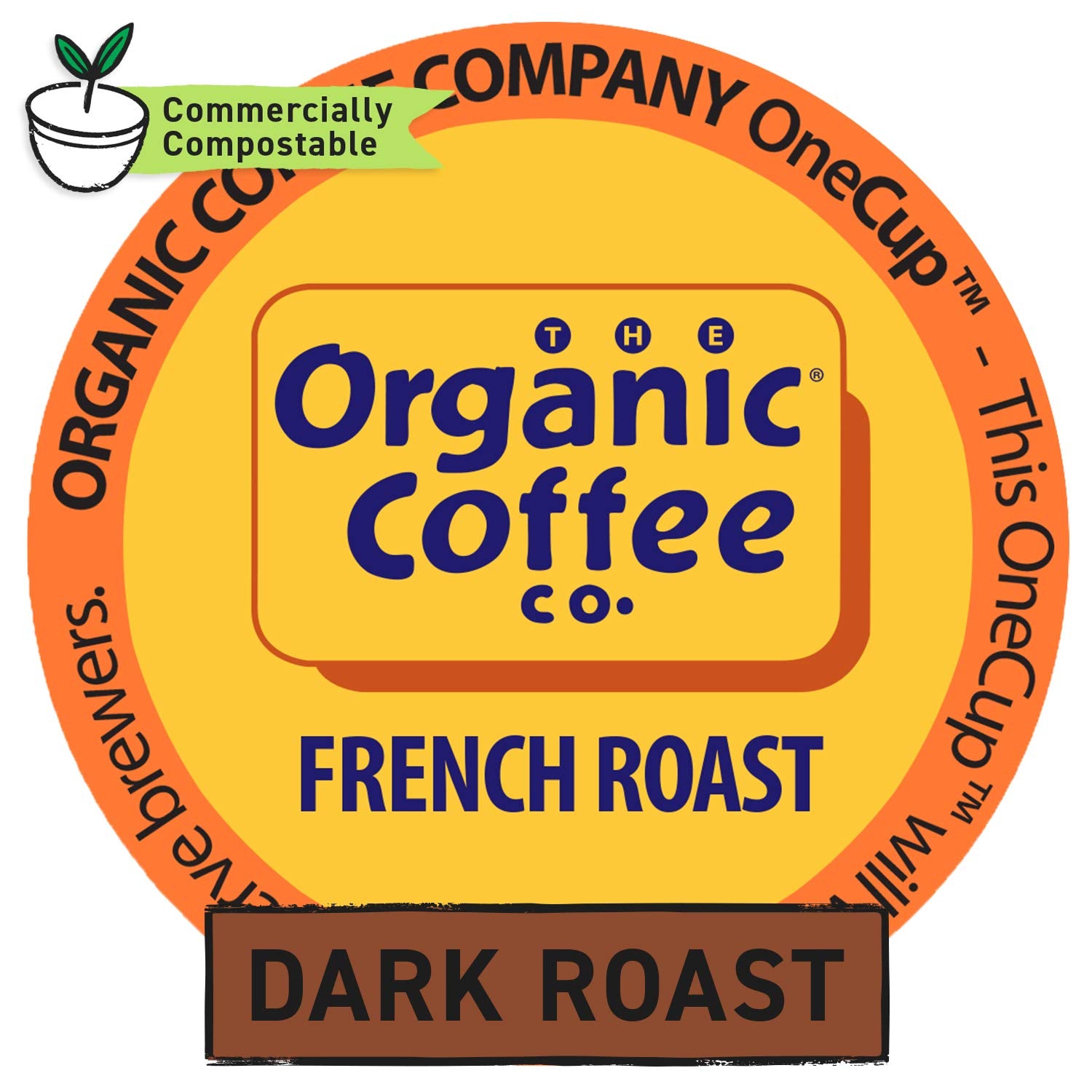 The Organic Coffee Co. OneCup pod compatibility—easy brew with Keurig and other machines.