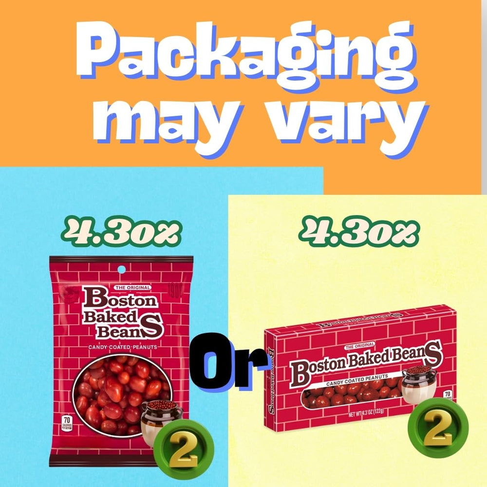 The Original Boston Baked Beans candy close-up highlighting the sweet and savory crunch.