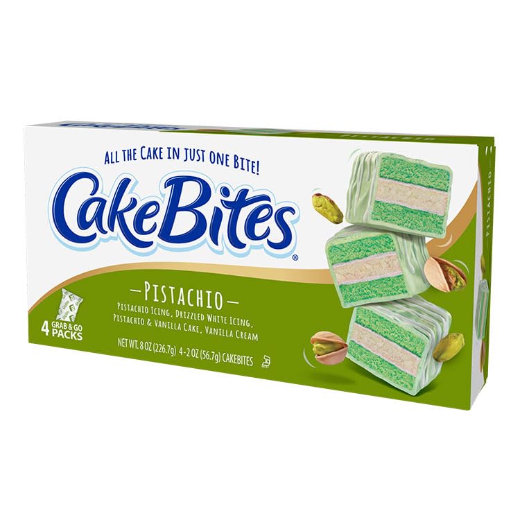 The Original Cakebites Pistachio grab-and-go pack for convenient snacking