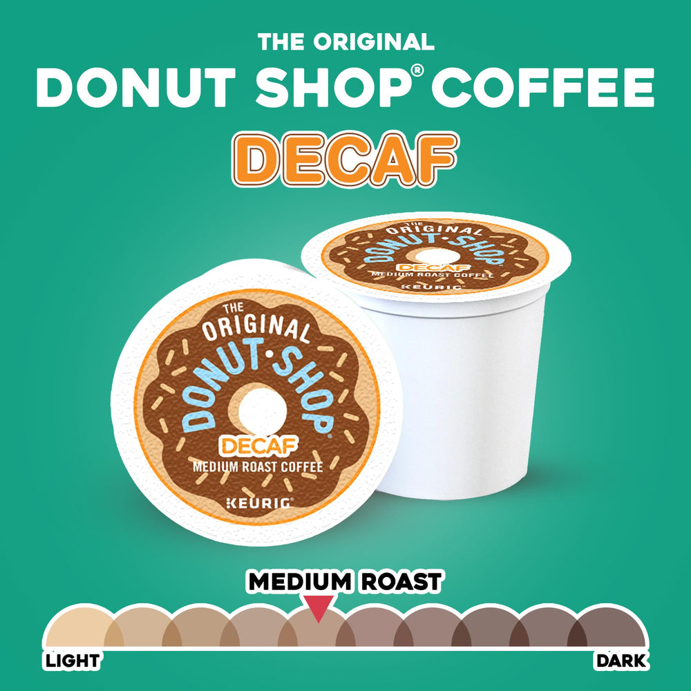 A warm cup and rich aroma from The Original Donut Shop decaf.