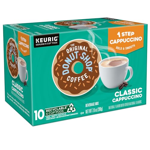 The Original Donut Shop aroma rising from a steaming mug.