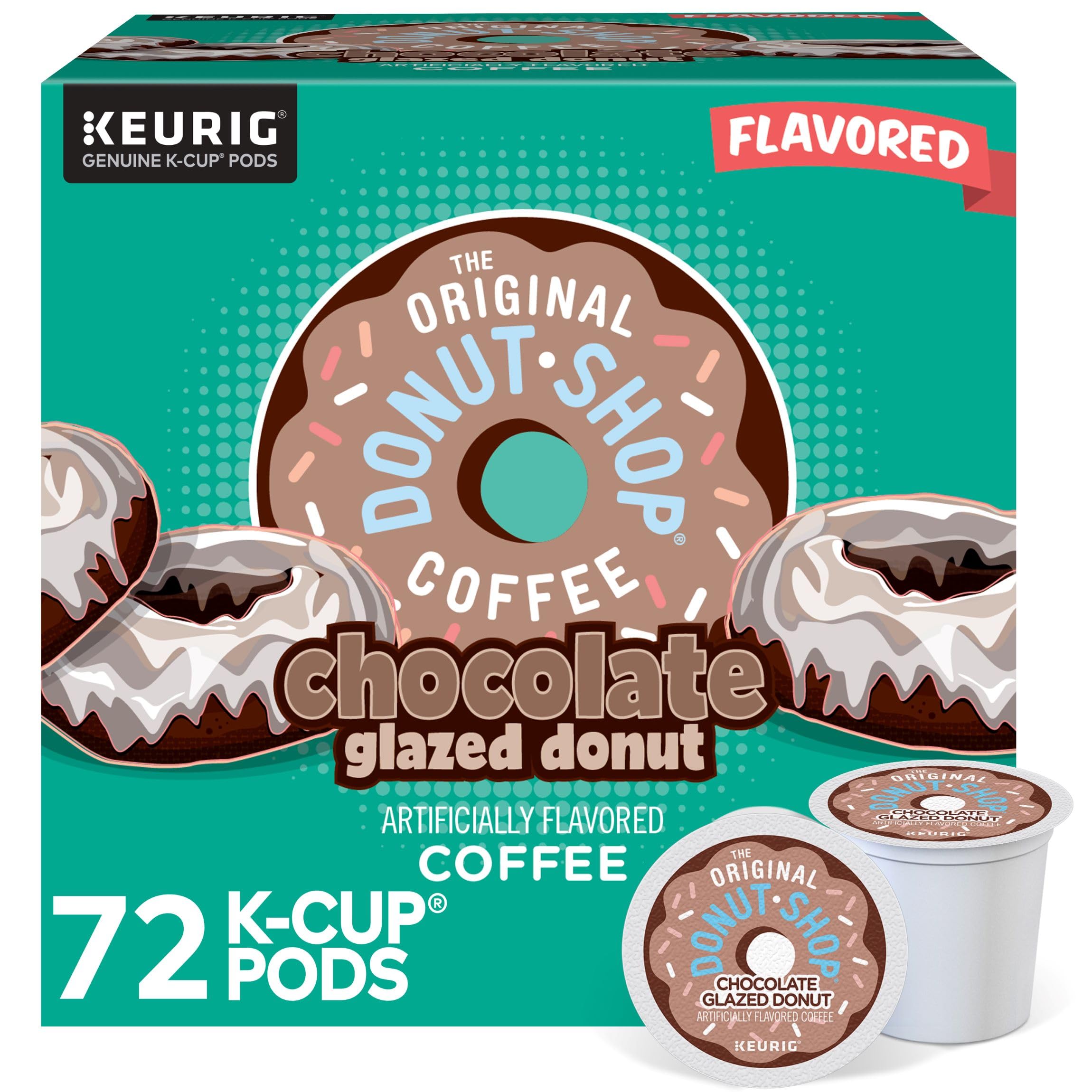 The Original Donut Shop box with chocolate glazed donut K-Cup pods for quick mornings.