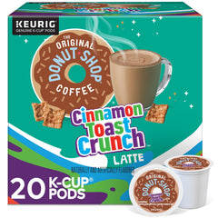 The Original Donut Shop Cinnamon Toast Crunch latte box front ready to brew