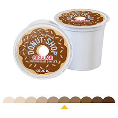 The Original Donut Shop K-Cup pod beside a Keurig brewer for easy single-serve coffee.