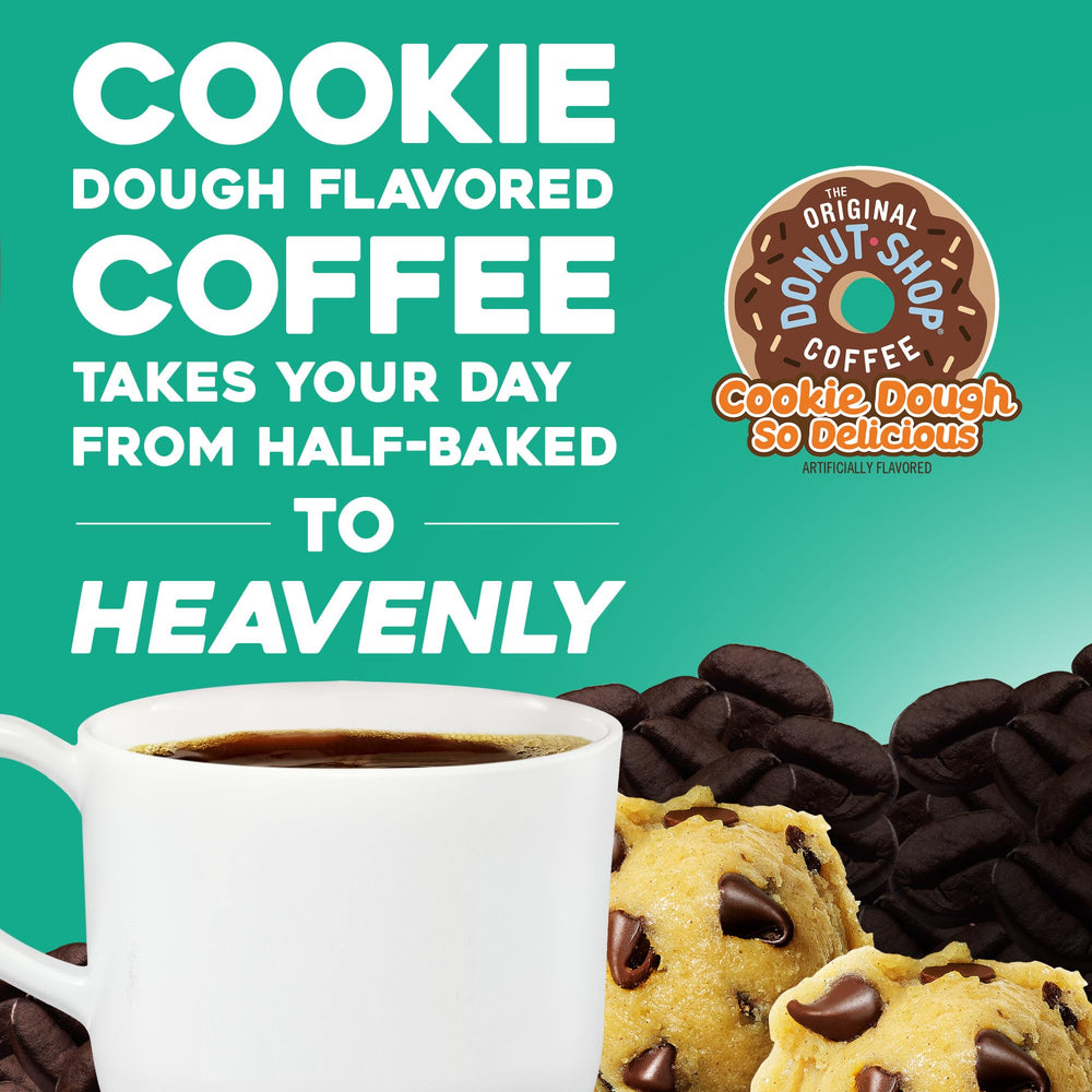 Brewed cup of The Original Donut Shop Cookie Dough So Delicious with creamy texture.
