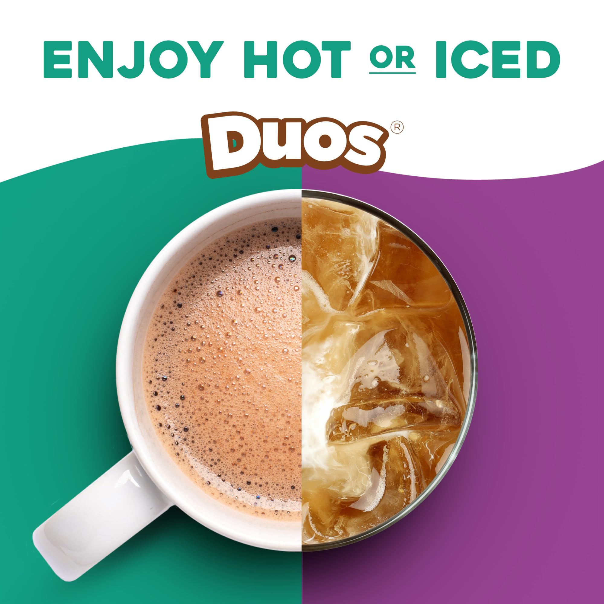 60-count Duos packs offer convenient bulk coffee options