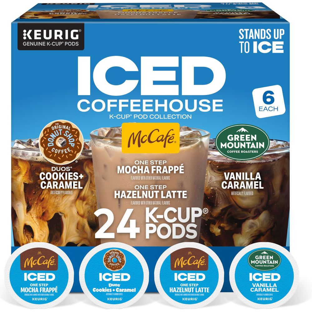 The Original Donut Shop iced duos cookies and caramel box — convenient iced coffee for busy mornings