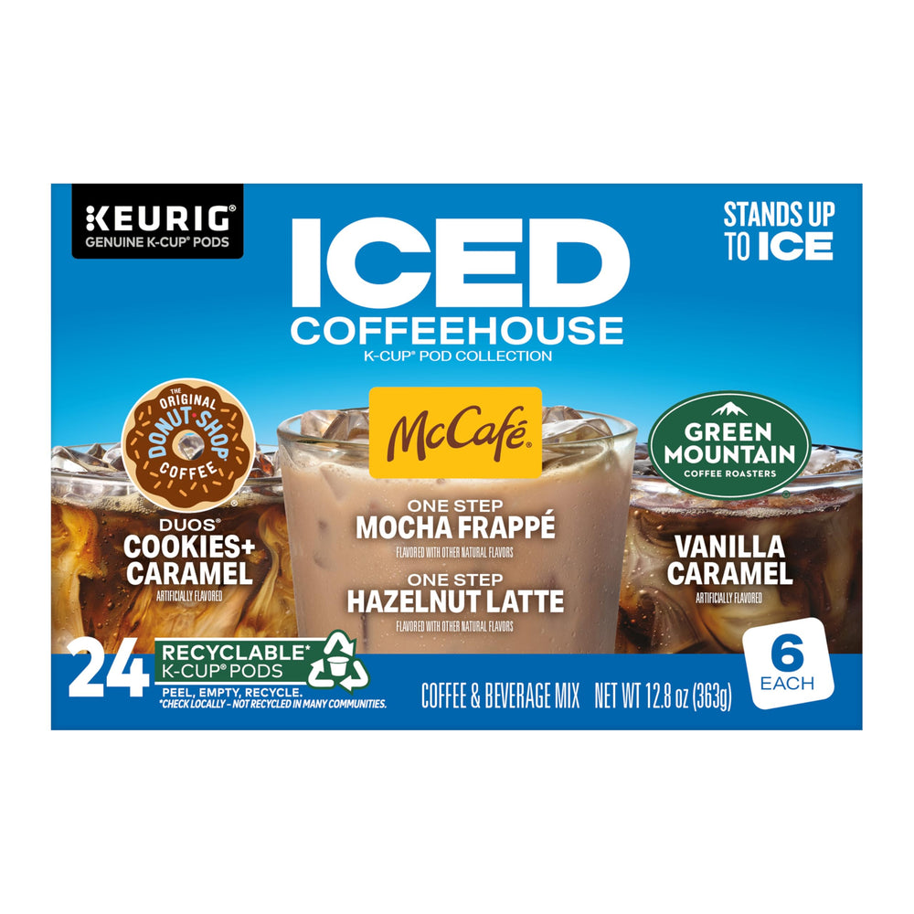 Variety-pack label on The Original Donut Shop iced duos cookies and caramel
