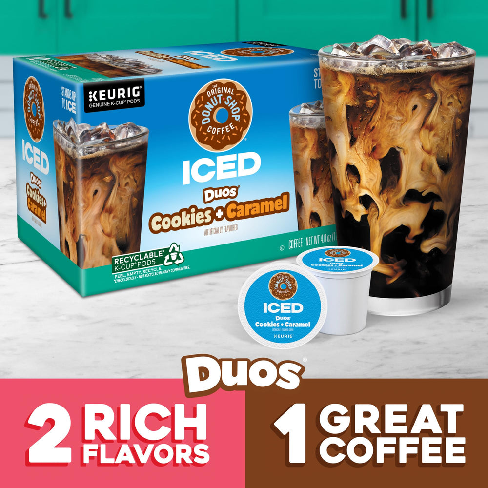 Cookies and caramel flavor close-up hints at bakery-inspired aroma for mornings.