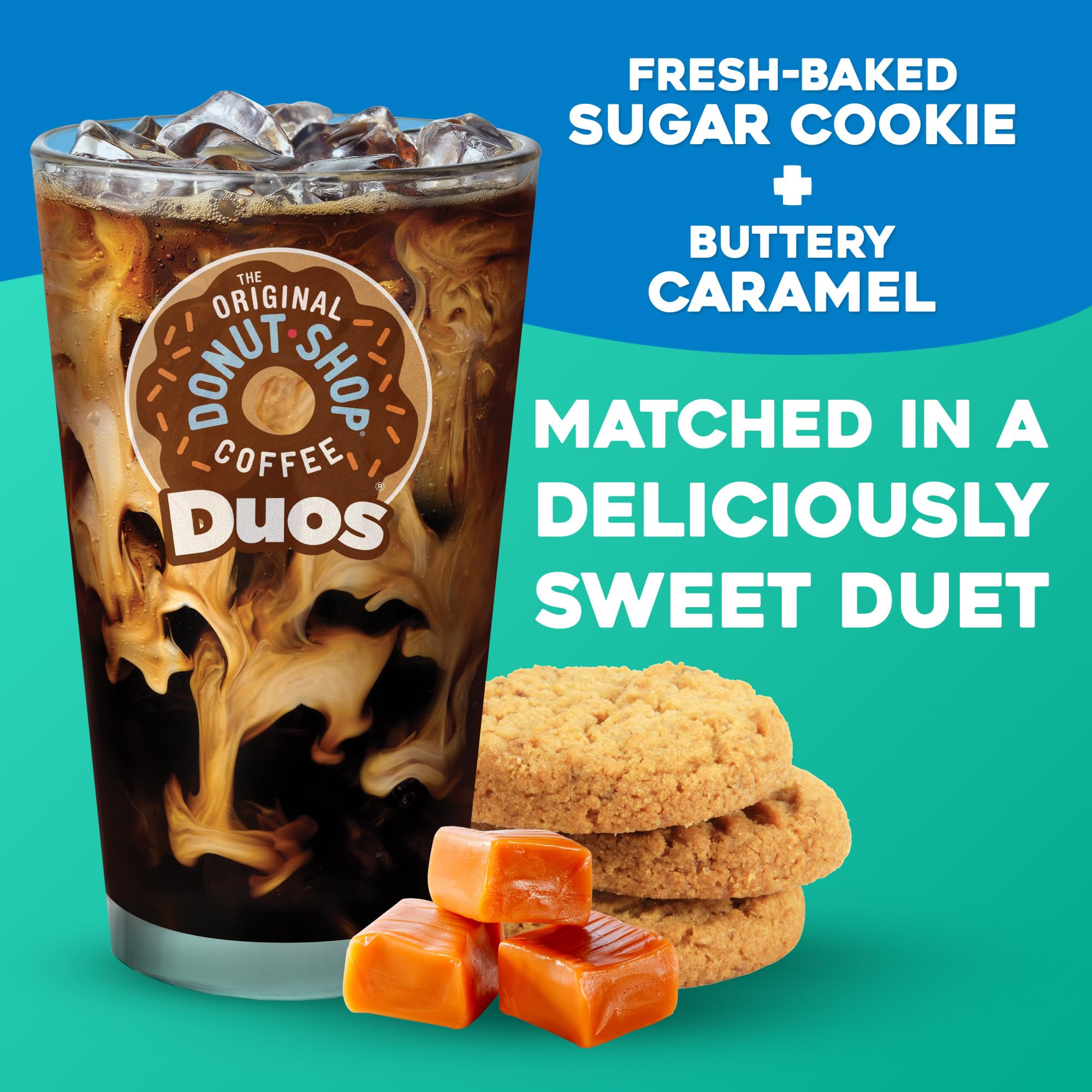 K-Cup pod ready for Keurig brewers, from The Original Donut Shop ICED Duos.