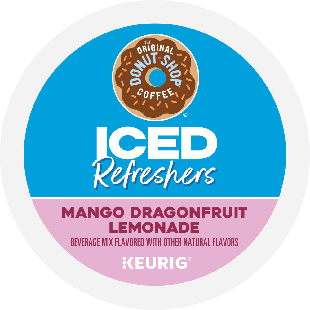 Brew over ice with The Original Donut Shop Mango Dragonfruit Lemonade Iced Refreshers