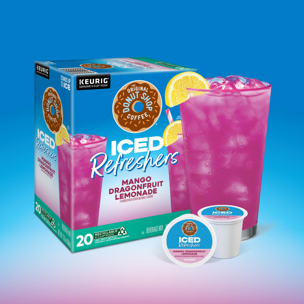 The Original Donut Shop Mango Dragonfruit Lemonade Iced Refreshers label detail