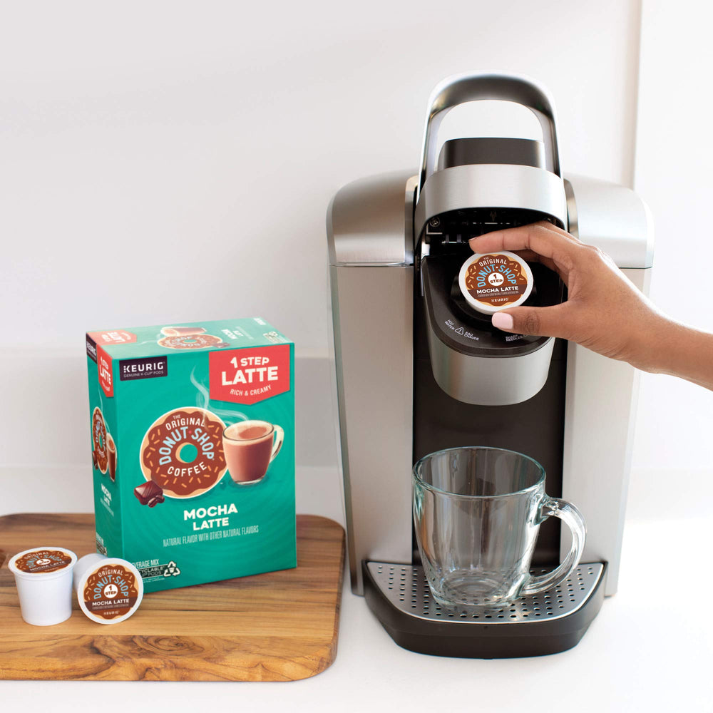 The Original Donut Shop Mocha One-Step Latte Keurig compatibility.