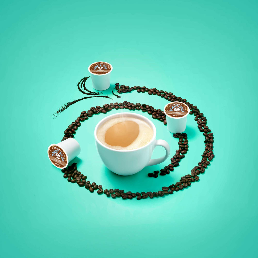 The Original Donut Shop One-Step Cappuccino cup foam.