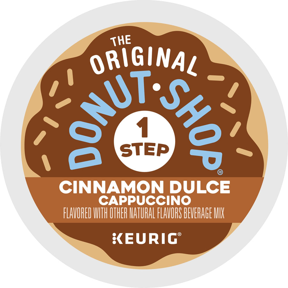 The Original Donut Shop One-Step Cinnamon Dulce Cappuccino cup on saucer