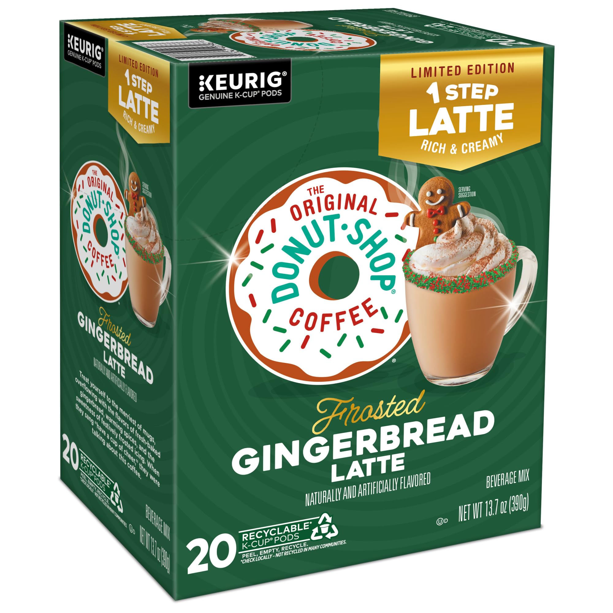 The Original Donut Shop One Step Latte Keurig-compatible brew for easy mornings.