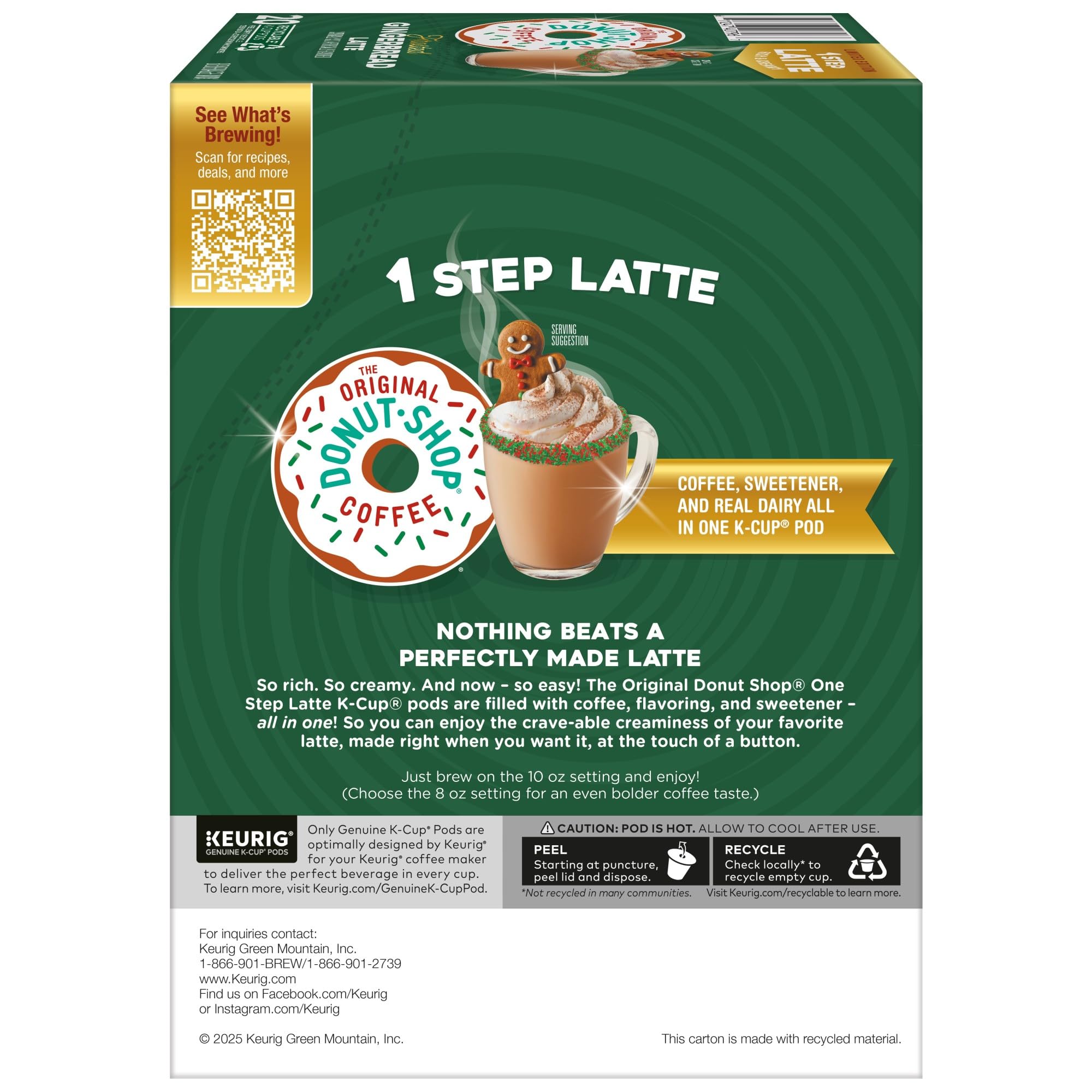 The Original Donut Shop One Step Latte cozy winter morning ritual in a cup.