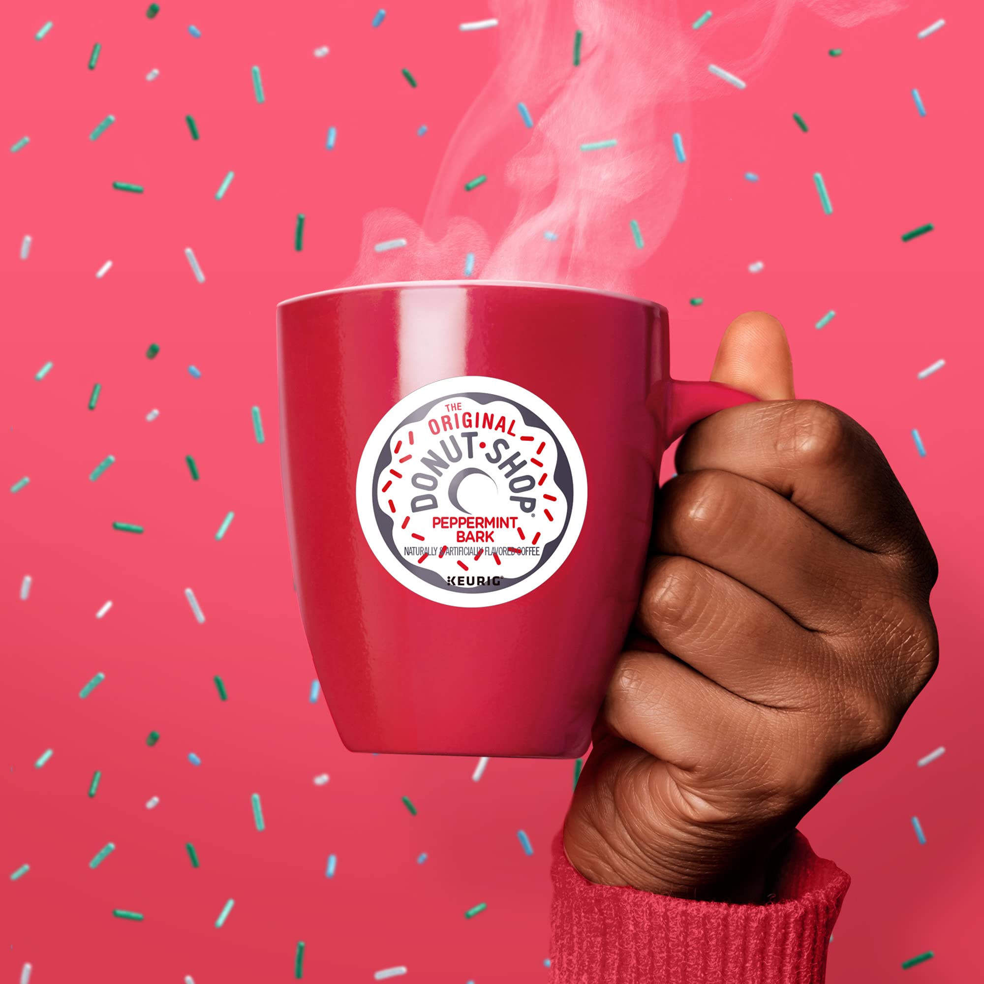 The Original Donut Shop Peppermint Bark K-Cup pods compatible with Keurig brewers