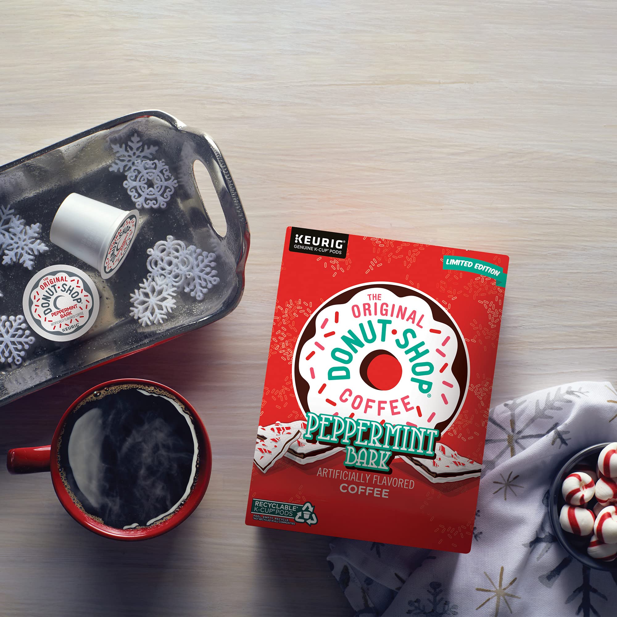 The Original Donut Shop Peppermint Bark K-Cup pods kosher certified