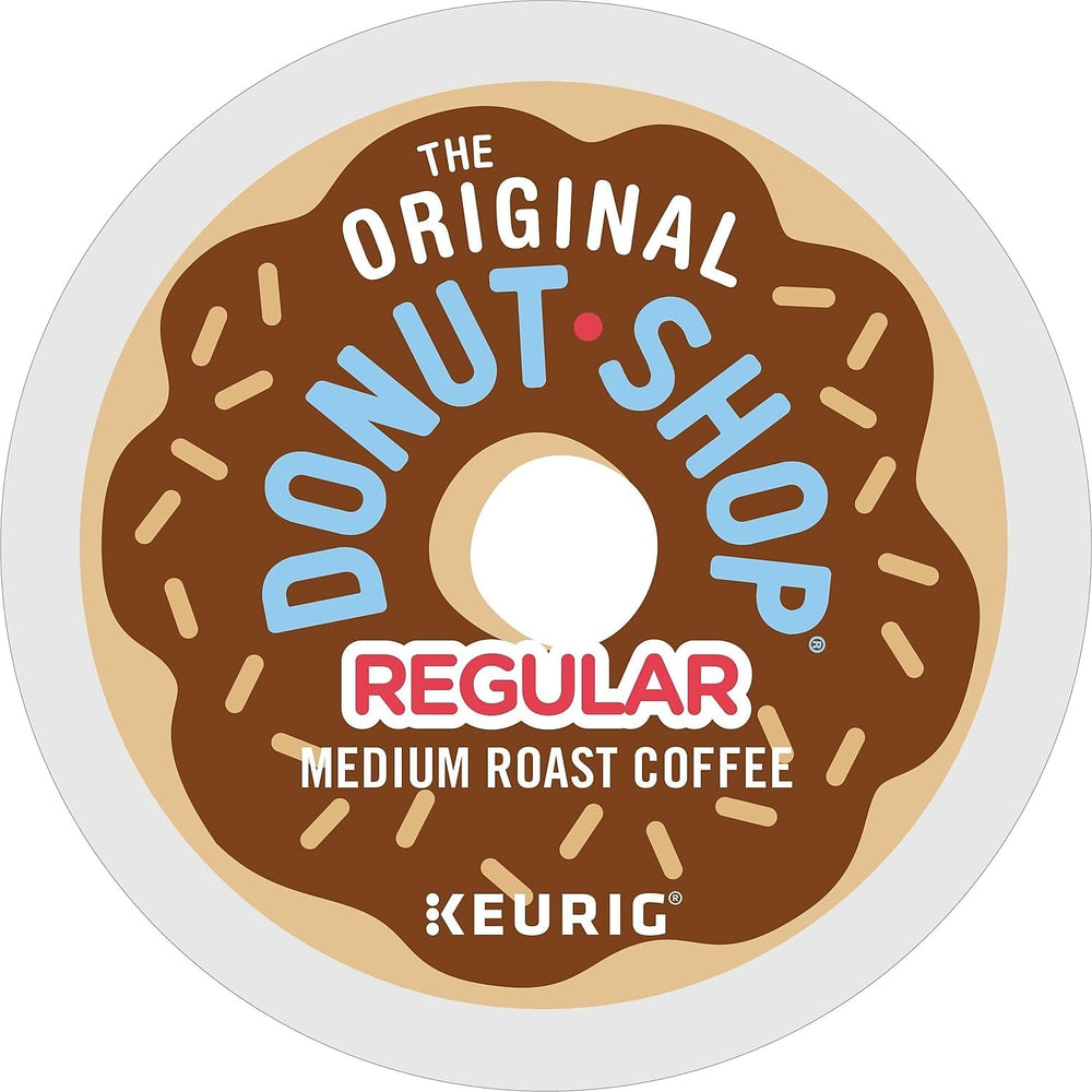 Pouring The Original Donut Shop Regular into a cup yields a bold aroma