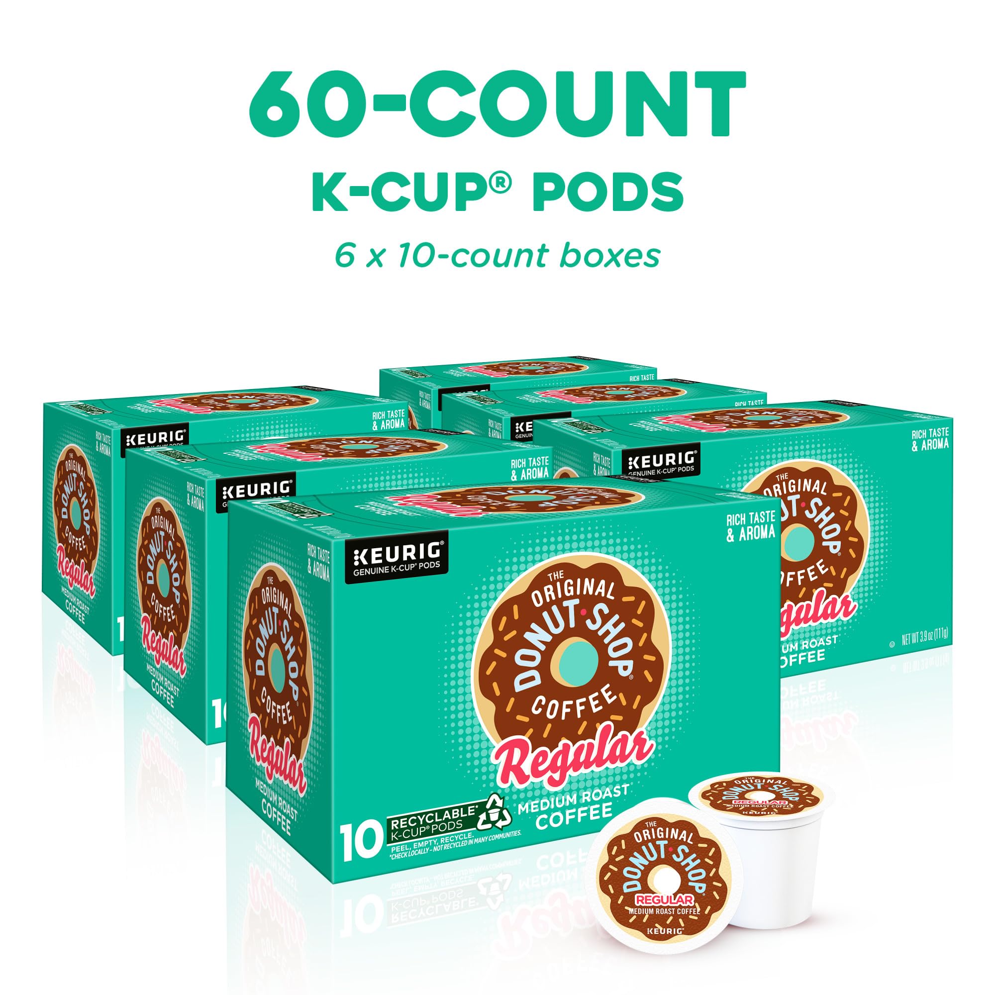 Close-up of The Original Donut Shop Regular ground coffee for rich aroma.
