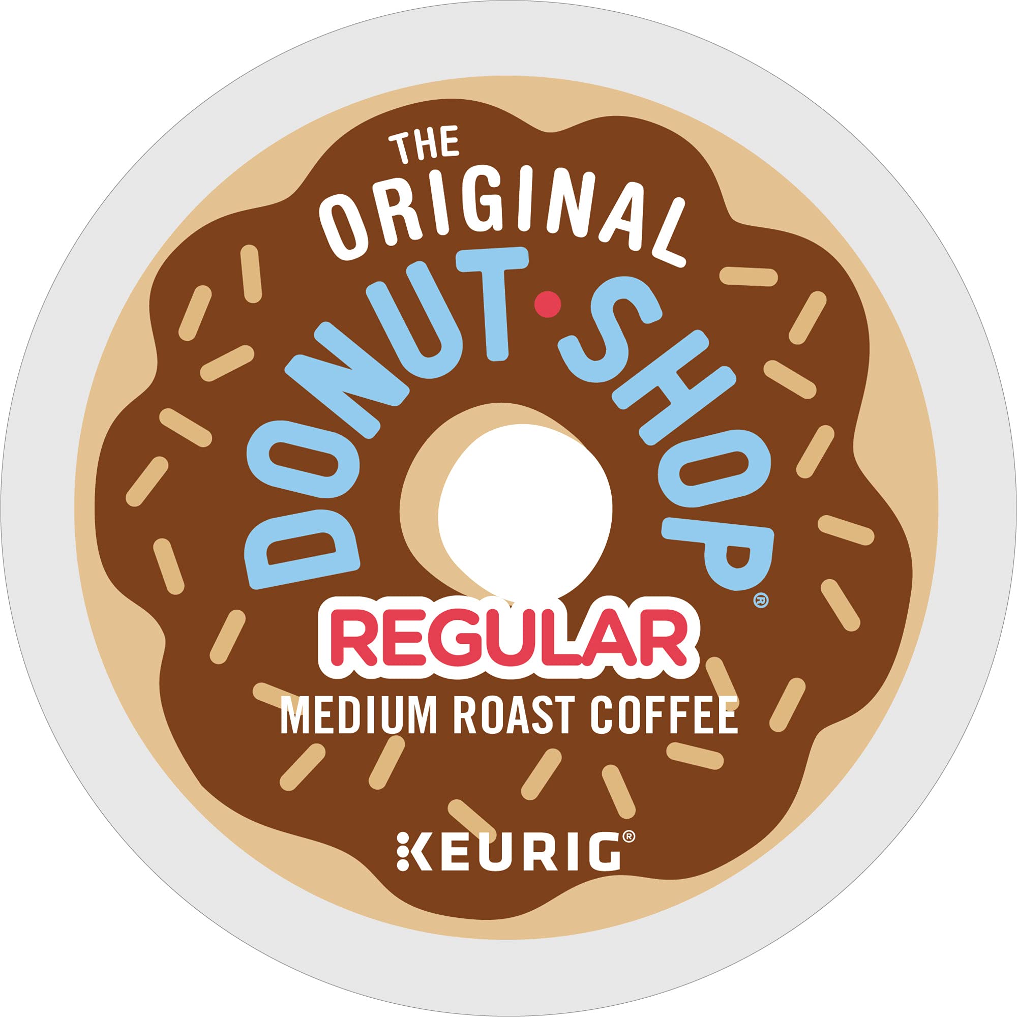 The Original Donut Shop Regular mug steaming with inviting aroma.
