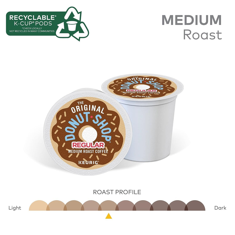 Kosher certification badge beside The Original Donut Shop Regular label