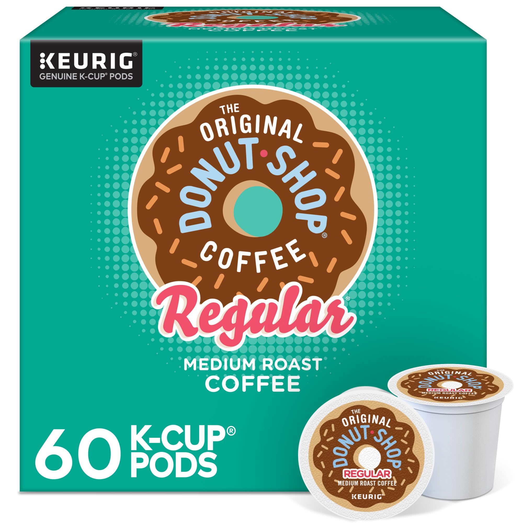 The Original Donut Shop Regular pods packaging shows value for daily coffee ritual.