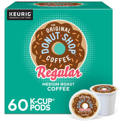 The Original Donut Shop Regular pods packaging shows value for daily coffee ritual.