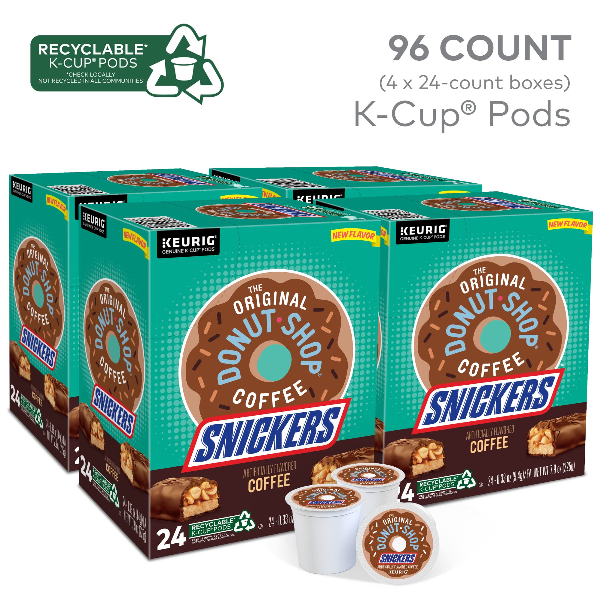 A Snickers coffee cup being poured into a mug for a fresh cup