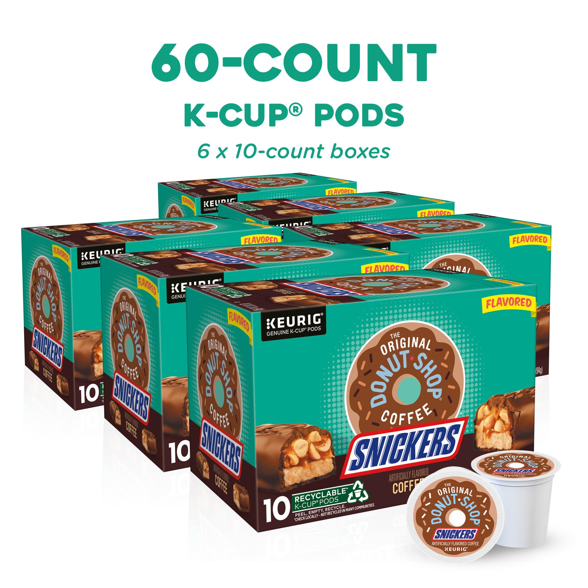 The Original Donut Shop Snickers Coffee K-Cup capsule closeup