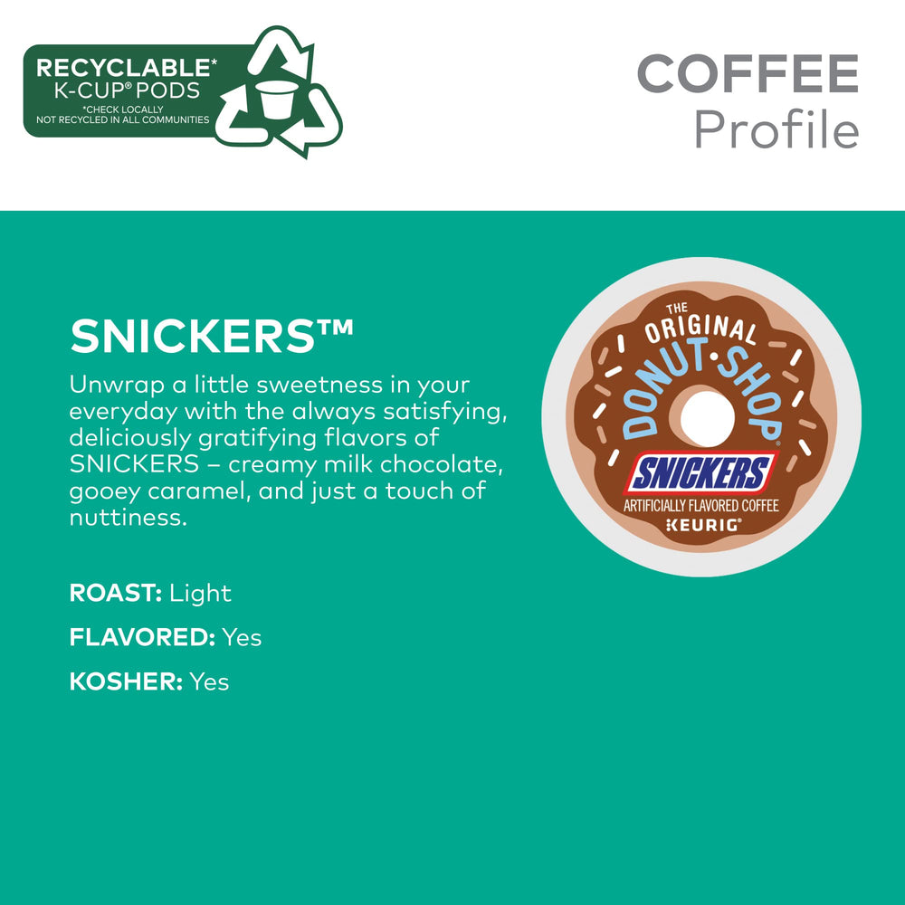Steam rising from a hot Snickers coffee cup ready to sip