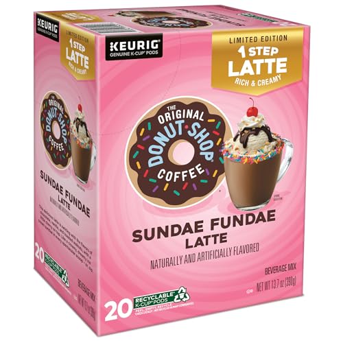 The Original Donut Shop Sundae Fundae Latte brewing moment in a Keurig.