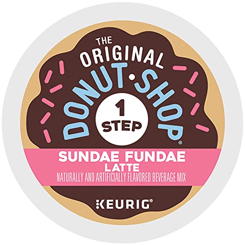 Eco-friendly packaging for The Original Donut Shop Sundae Fundae Latte pods.