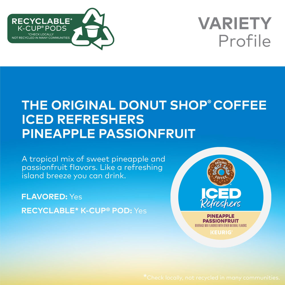 The Original Donut Shop Iced Refreshers are ready for tumbler serving with extra ice.