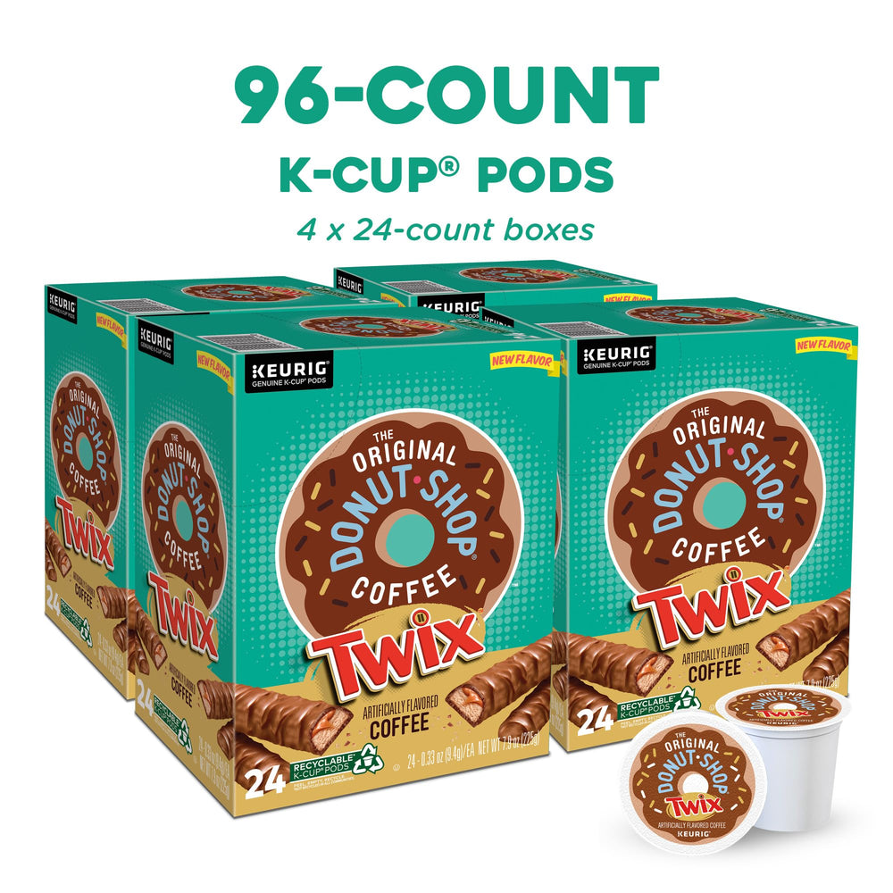The Original Donut Shop Twix coffee K-Cup pods 24-count box ready for daily use.