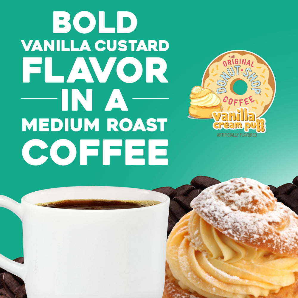 Close-up of The Original Donut Shop beans highlighting vanilla notes