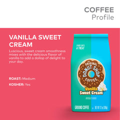 The Original Donut Shop Vanilla Sweet Cream pour-over brew with vanilla aroma.