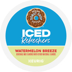 The Original Donut Shop Watermelon Breeze K-Cup pods fit Keurig machines.
