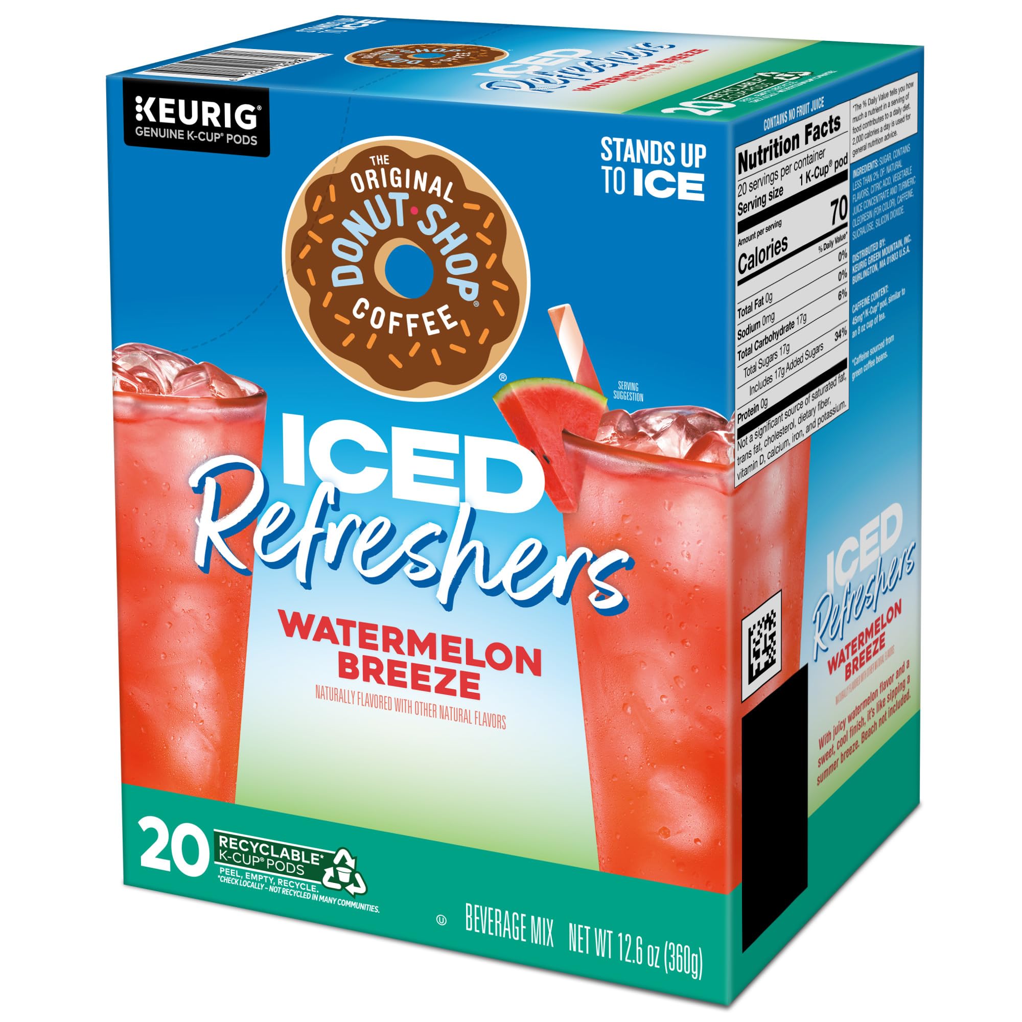 The Original Donut Shop Watermelon Breeze with coconut milk or lemonade.