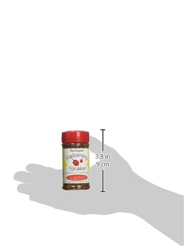 The Original Habanero Shaker label detail highlights ingredients and allergen-free notes.