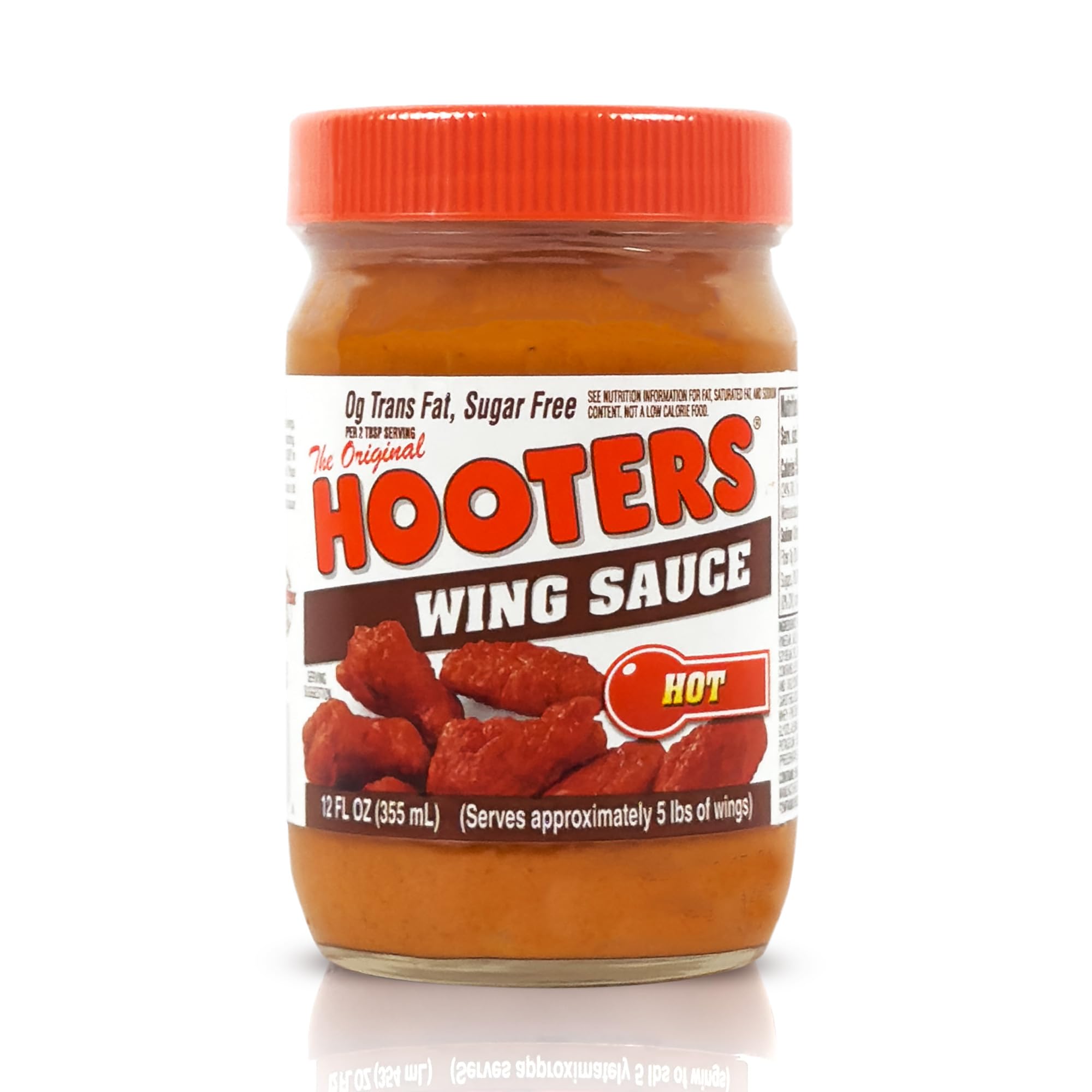 The Original Hooters Hot Wing Sauce bottle front ideal for wings and grill-worthy flavor