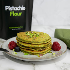 The Pistachio Factory pistachio flour in batter bowl for cookies.