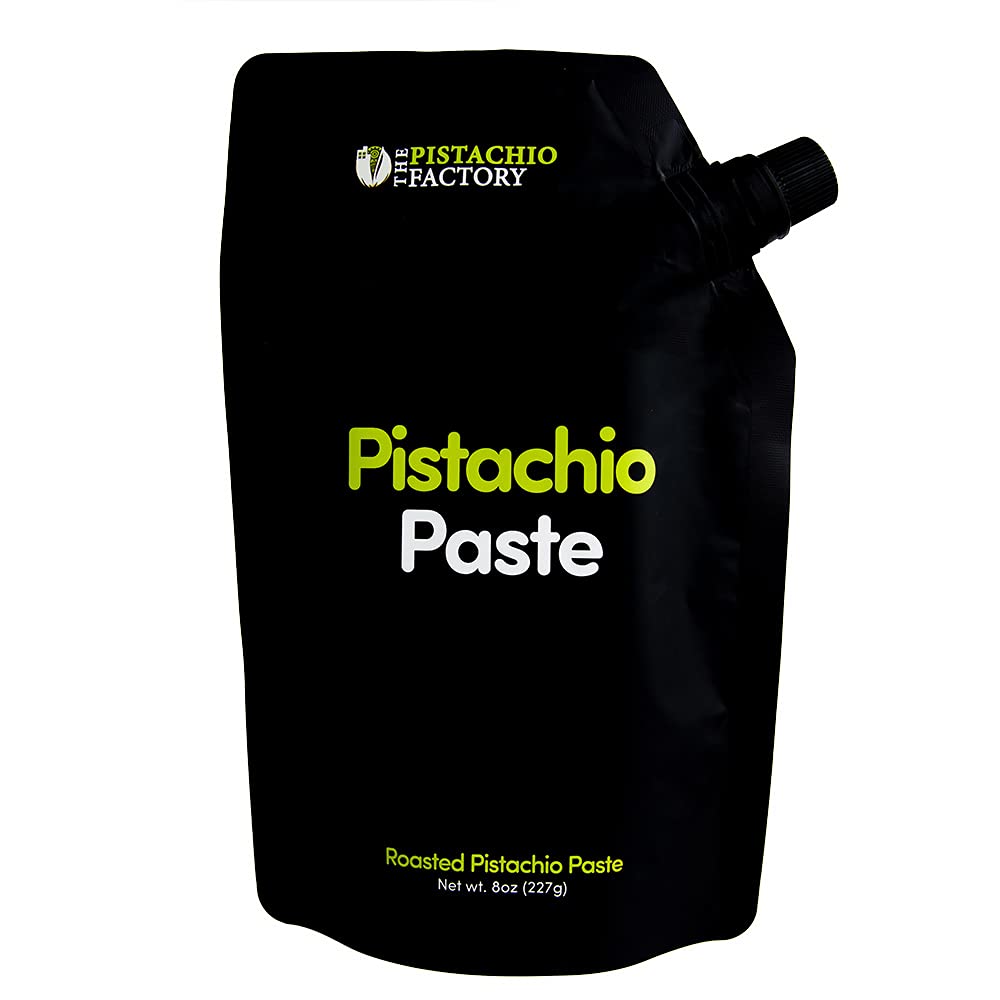 The Pistachio Factory pistachio paste jar enhances desserts with silky texture.